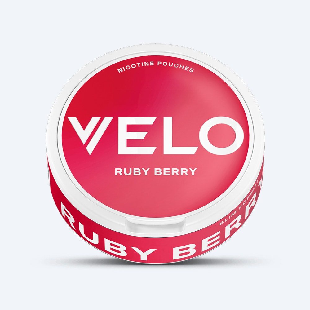 VELO Ruby Berry nicotine pouch can